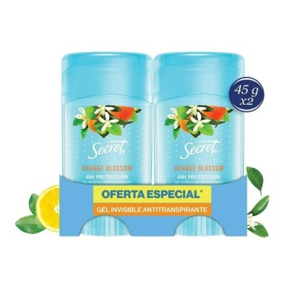 Desodorante Secret Orange Blossom Gel x2