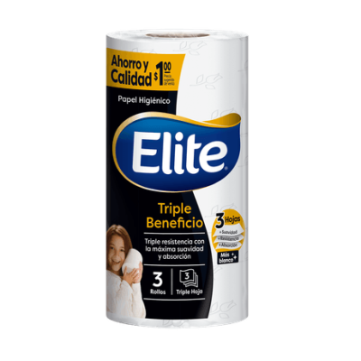 Papel Higiénico Elite Triple Beneficio
