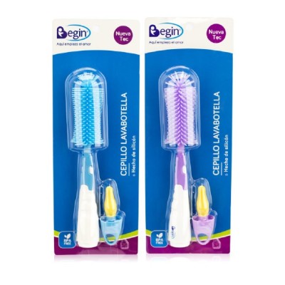 Cepillo Lavabiberones Silicon 2en1 Begin
