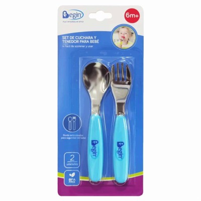 Set de Cuchara y Tenedor para Bebé Begin