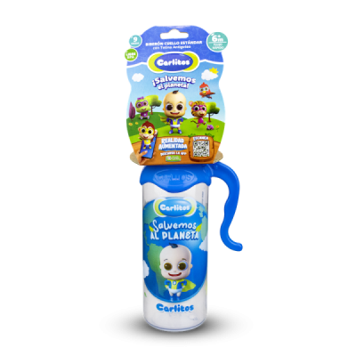 Biberón Carlitos Clásico con Agarradera 6m+