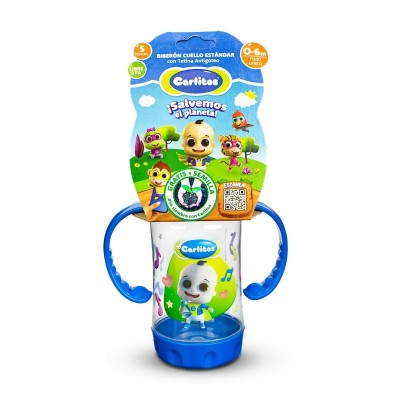 Biberón Carlitos Tubo Doble Agarradera 0-6