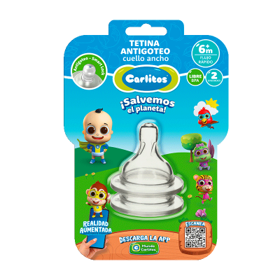 Tetina Carlitos Smart Lock Cuello Ancho 6m+