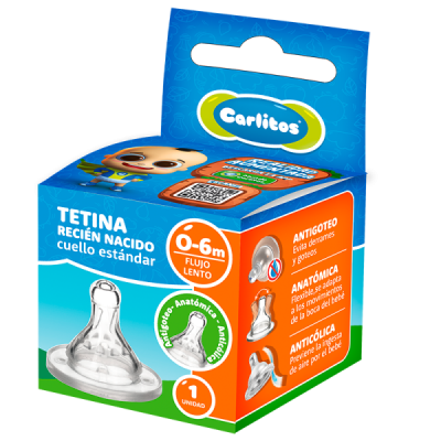 Tetina Carlitos Cuello Estándar Recién Nacido