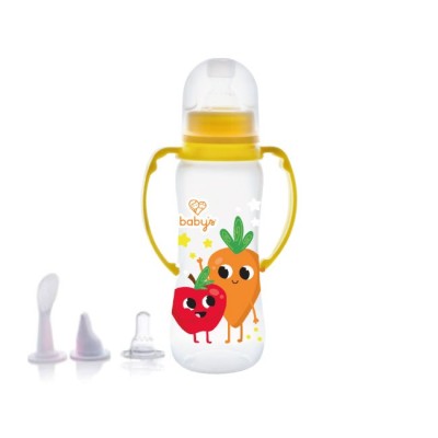 Biberón Babys Estampado con Boquilla para Jugo 6m+