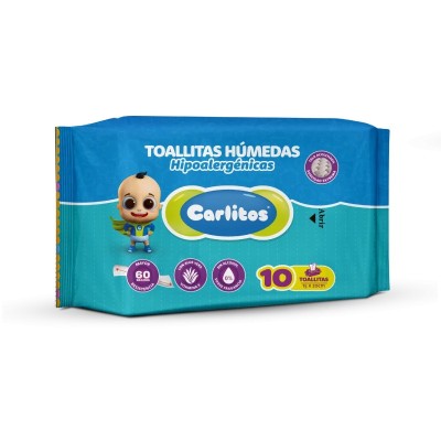 Toalla Húmeda Carlitos Fortiplus x10