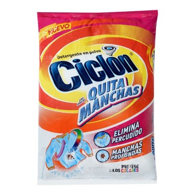 Detergente en Polvo Ciclón Quita Manchas