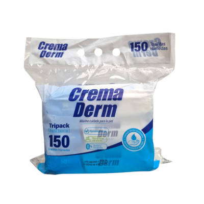 Toalla Húmeda Crema Derm x150