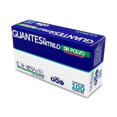 Guantes de Nitrilo Azul Dhisve L