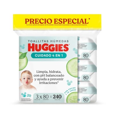 Toalla Húmeda Huggies One&Done x240
