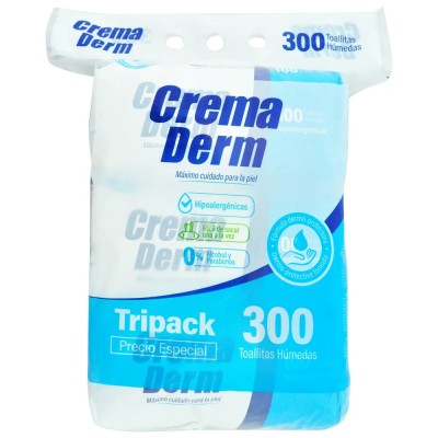Toalla Húmeda Crema Derm x300