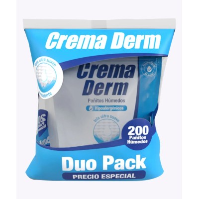 Toalla Húmeda Crema Derm x200