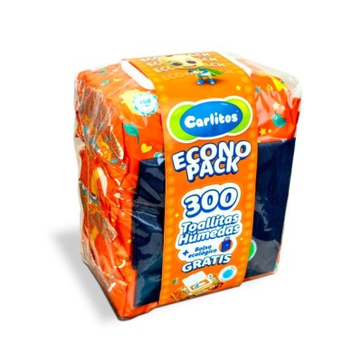 Toalla Húmeda Carlitos Naranja x300