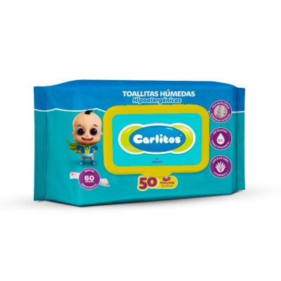 Toalla Húmeda Carlitos Fortiplus x50