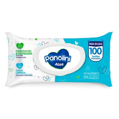 Toalla Húmeda Panolini Aloe x100