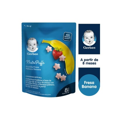 Galletitas Gerber NutriPuffs Fresa Banano