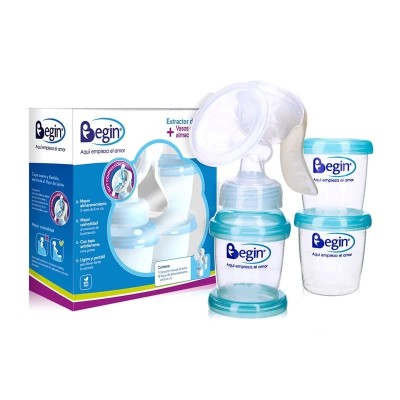 Extractor de Leche + Vasos de Almacenamiento Begin