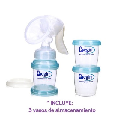 Extractor de Leche + Vasos de Almacenamiento Begin