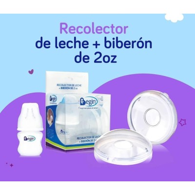 Recolector de leche + biberón 2oz Begin