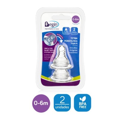 Tetina Begin Peristáltica Cuello Estandar 0-6