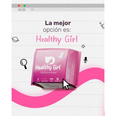 Toalla Femenina Healthy Girl Día