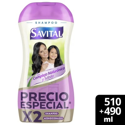 Shampoo + Acondicionador Savital Hialurónico