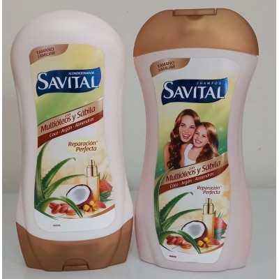 Shampoo + Acondicionador Savital Multióleos