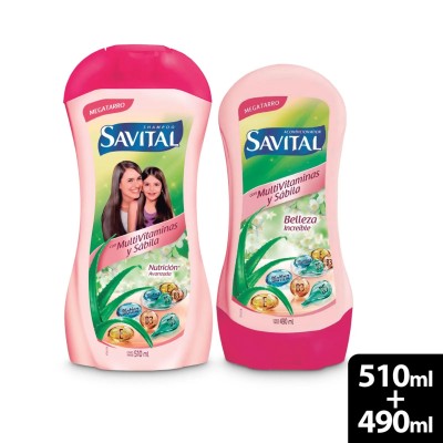 Shampoo + Acondicionador Savital Multivitaminas