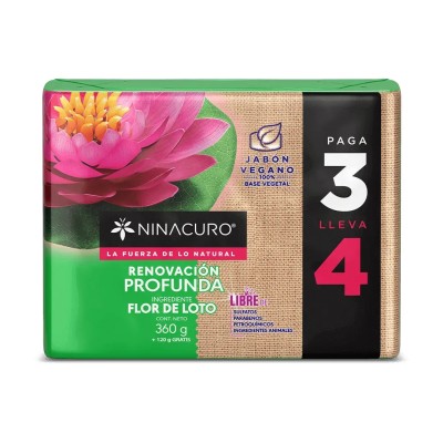 Jabón Ninacuro Flor de Loto x3