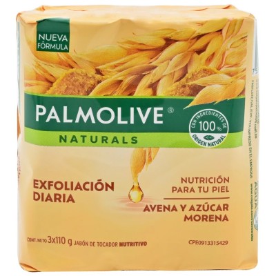 Jabón Palmolive Avena y Azúcar Morena x3