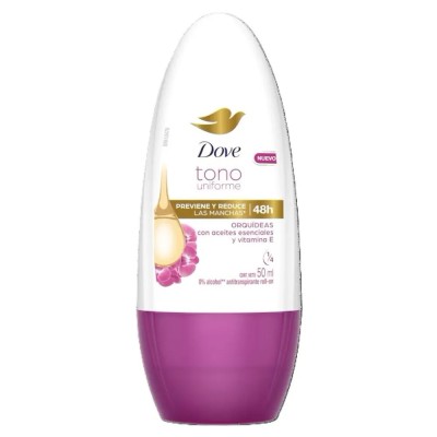 Desodorante Dove Tono Uniforme Orquídeas Roll On